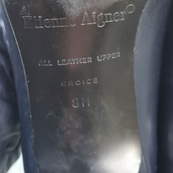 Vintage 1990s Etienne Aigner Pumps. Size 8 M. LNGUC. Made in Spain. Black. - Picture 6 of 11